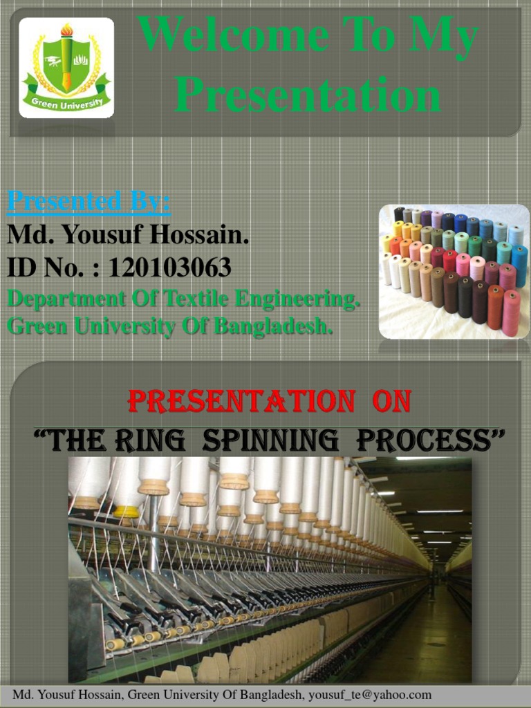 Yarn Production Process Overview | PDF | Spindle (Textiles) | Yarn