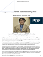 Magnetic Resonance Spectroscopy (MRS) - JURI