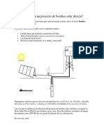 Cómo Se Calcula Un Proyecto de Bombeo Solar Directo