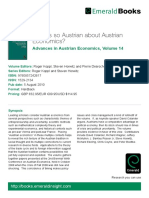 Austrian Economics Volume Insights