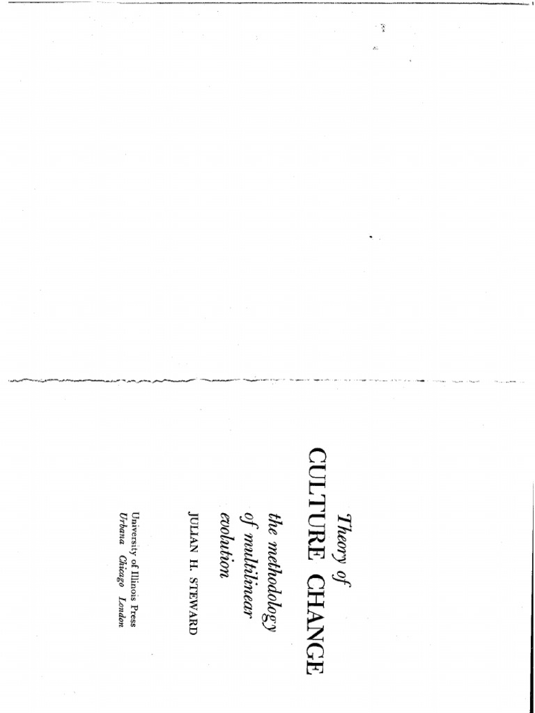 Theory Of Culture Change Julian Steward Pdf