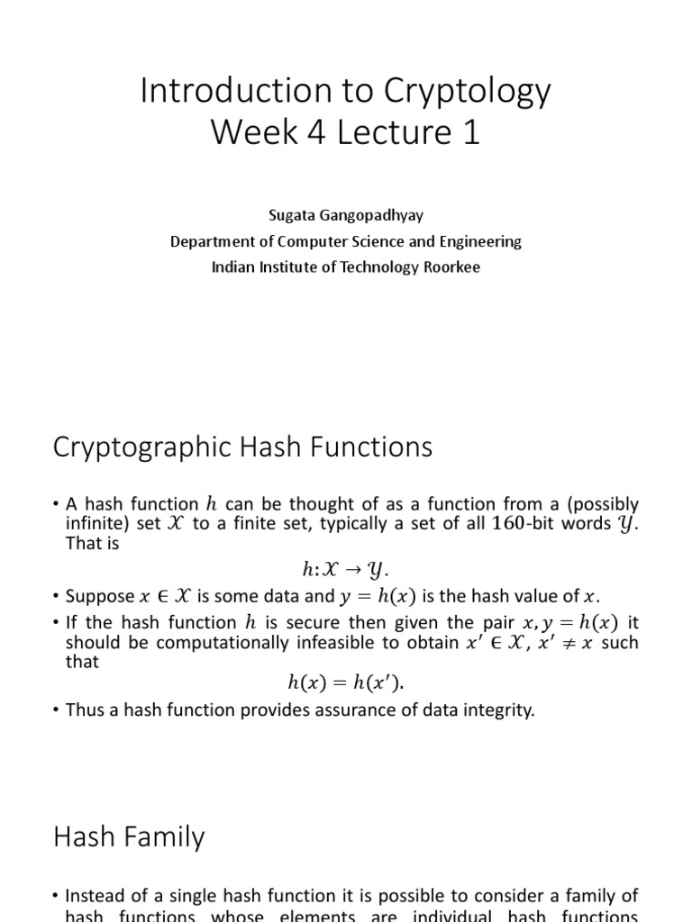 Understanding Cryptographic Hash Functions | PDF | Function ...