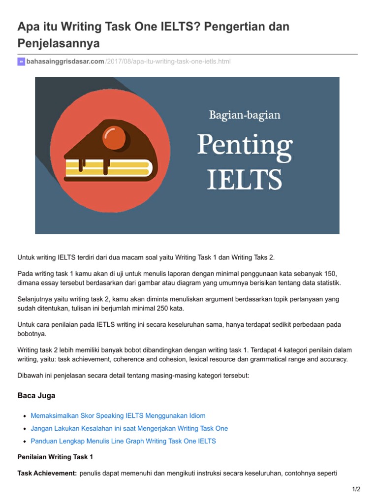 Belajar IELTS Writing Task One | PDF | Seni & Disiplin Bahasa