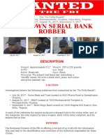 Unknown Serial Bank Robber: Description