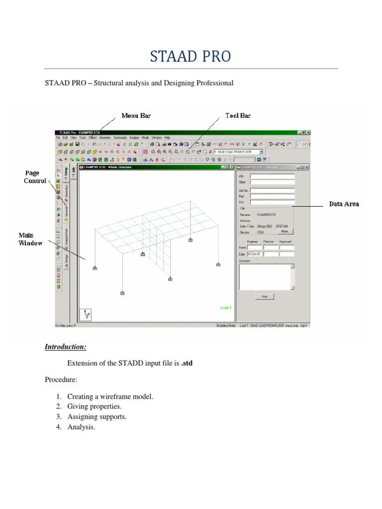 Stadd Pro | Download Free PDF | Structural Load | Beam (Structure)