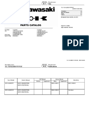 Kle650 FGF Parts List | PDF | Specification (Technical Standard) Vehicles