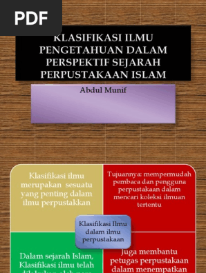 Klasifikasi Ilmu Pengetahuan Munif Pdf