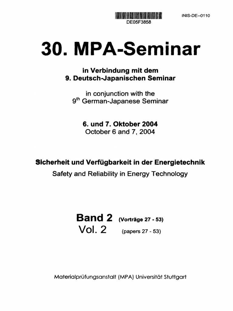 30th MPA Seminar, PDF, Fracture
