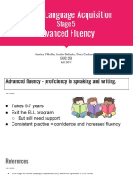 Advanced Fluency - Second Language Acquisition - Skit