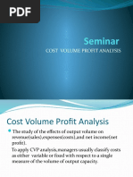 Cost Volume Profit Analysis