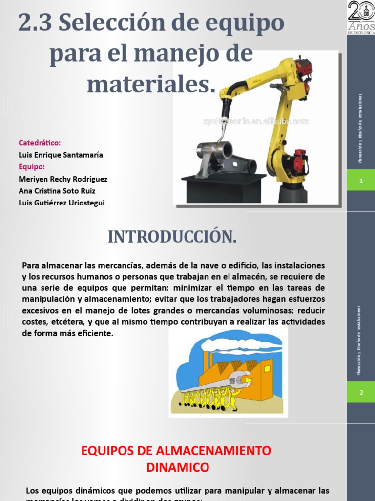 2.3 Seleccion de Equipo para Manejo de Materiales. | PDF | Almacén ...