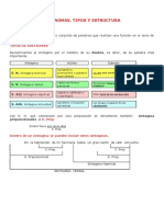 Sintagmas: tipos y estructura en