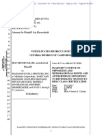 Opposition To Deny Class Certification Before Discovery Mazgani Mahvash Nazanin Neyaz, Mazgani Social Services Defendants