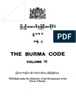 Burma Code Vol IX