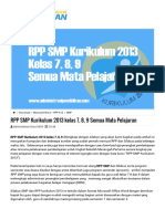 RPP SMP Kurikulum 2013 Kelas 7 8 9 Semua PDF