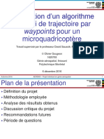 (PowerPoint) Conception D'un Algorithme de Suivi de Trajectoire Par Waypoints Pour Un Microquadricoptère