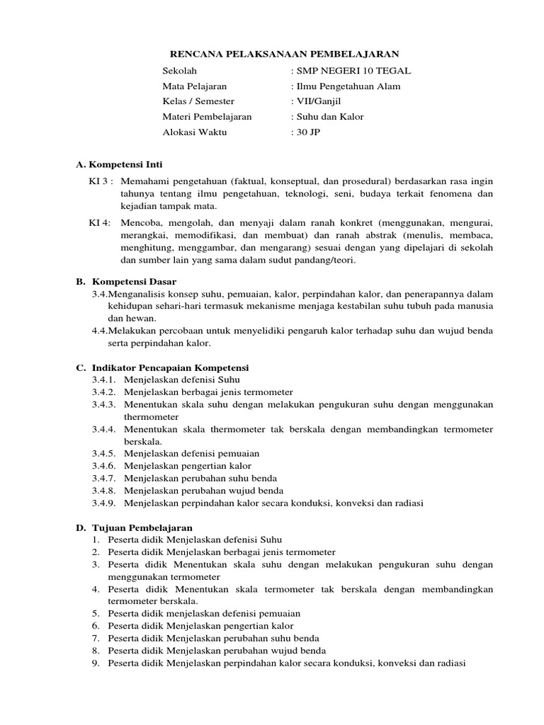 Kd 3 4 Suhu Dan Kalor