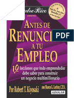 Antes de Renunciar a Tu Empleo - Robert Kiyosaki