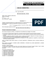 TD de Matemática - Aula 13 - Frente 1 - Versao 3