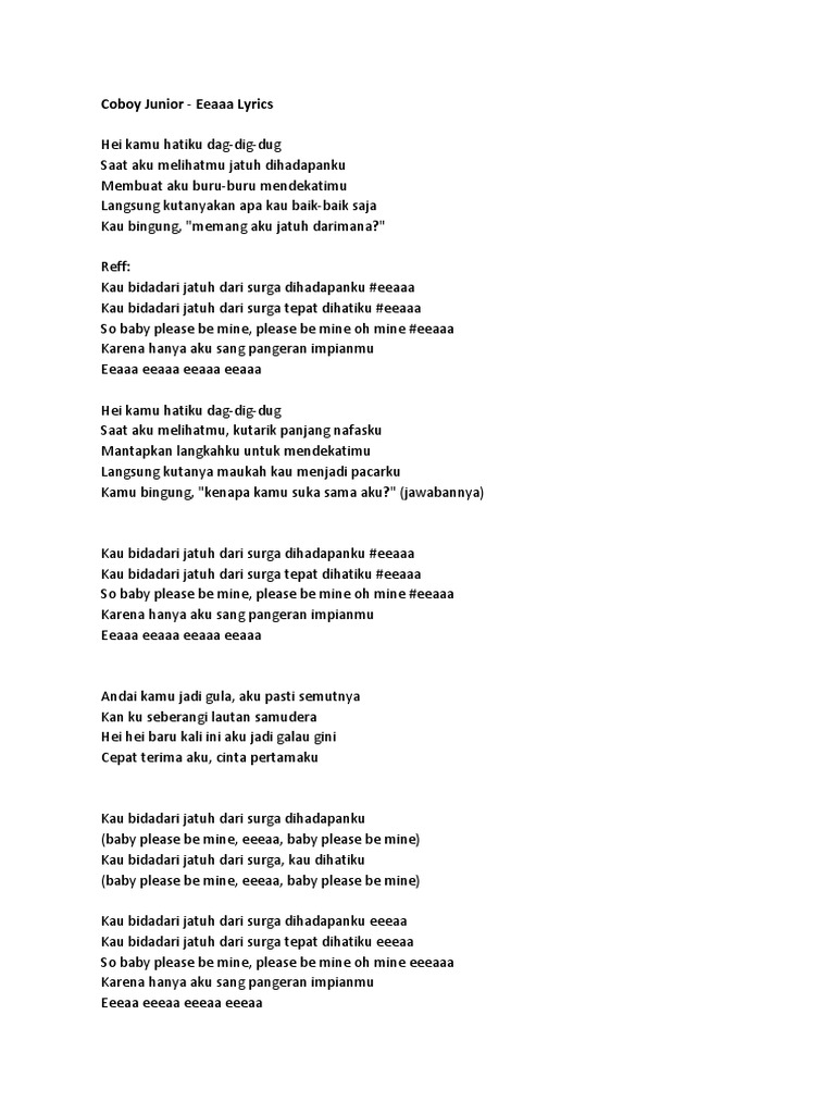 Lirik Lagu Cjr Kamu Arsia Lirik