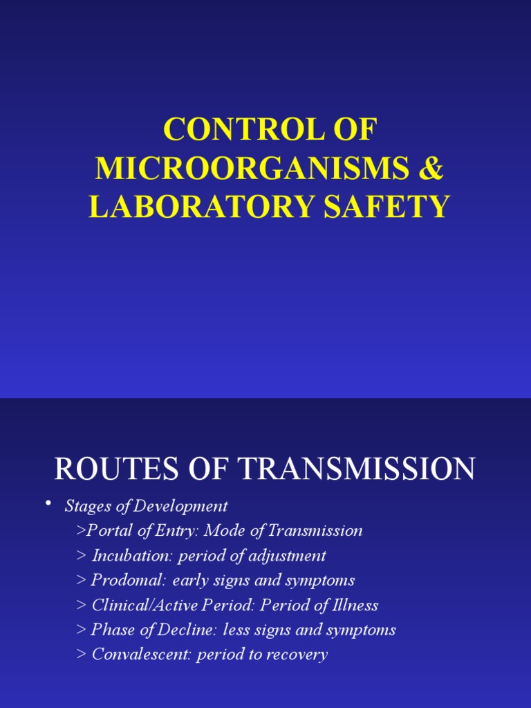 Lab Safety & Microbe Control Guide | PDF | Disinfectant | Sterilization ...