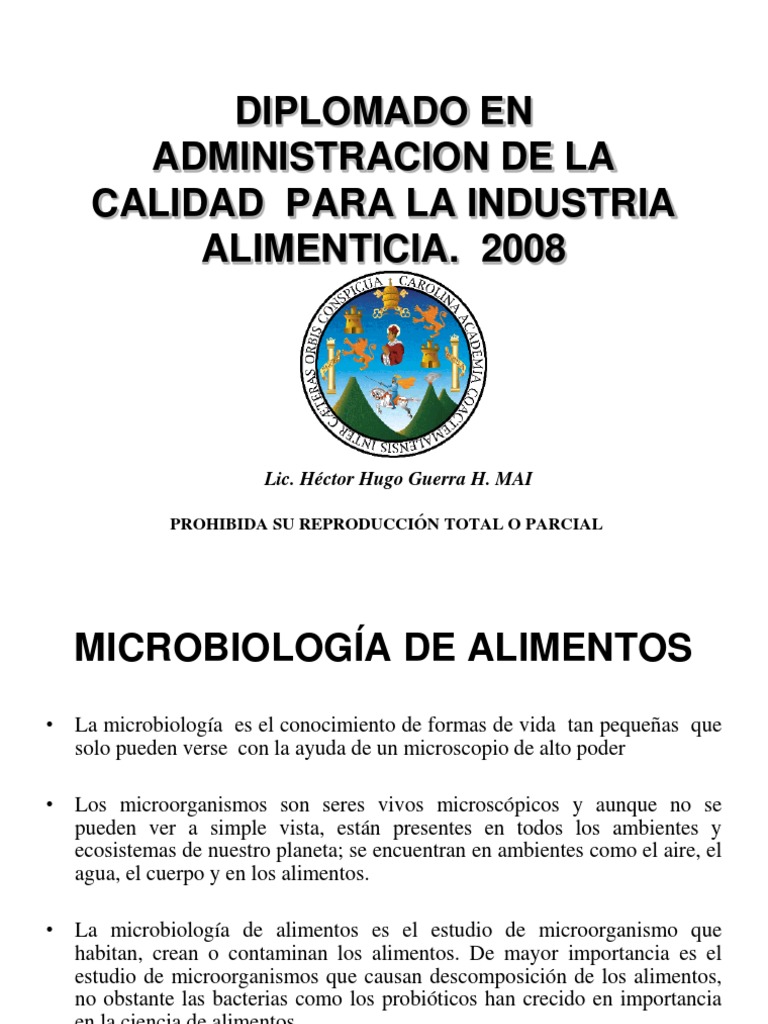 Microbiología de Alimentos | PDF | Microorganismo | Alimentos