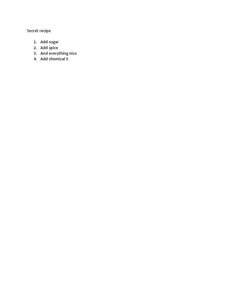 How to Make the Perfect Secret Recipe | PDF