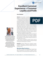 Excellent Customer Experience Customer Loyalty and Profit: Steve Shellabear