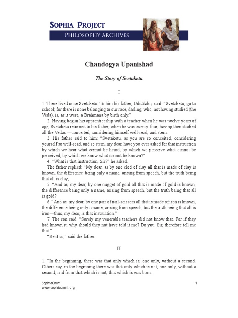 Upanishads Chandogya PDF | PDF | Vedas | Indian Religions