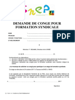 Demande Conge Form Synd SNEP PF 2017