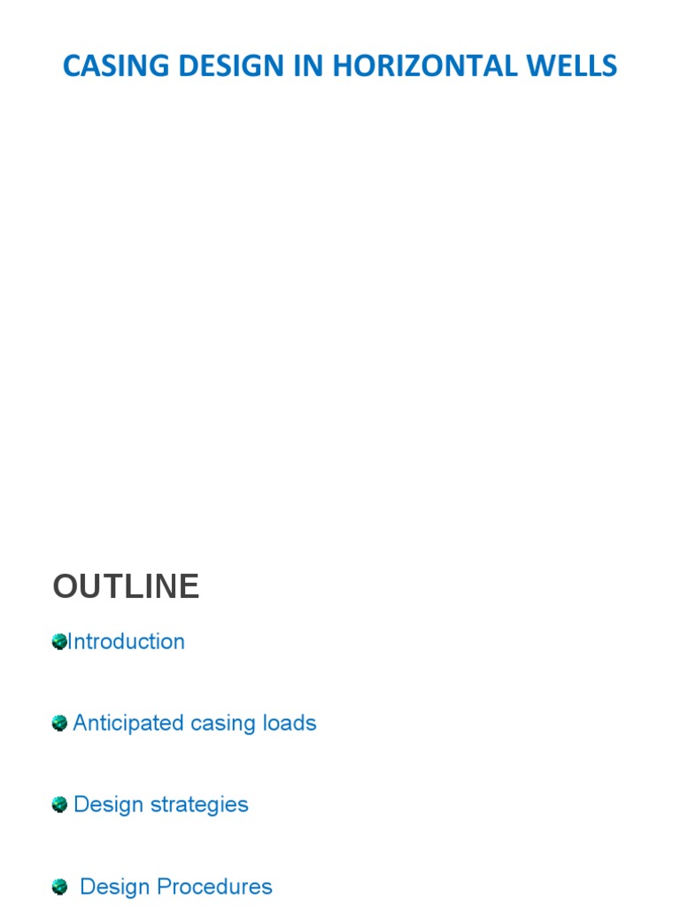 Casing Design for Horizontal Wells | PDF | Casing (Borehole) | Oil Well