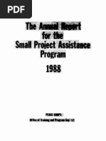 Peace Corps Small Project Assistance Program USAID Annual Report 1988