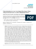 Characterization of a Low-Cost Optical Flow Sensor When Using an External Laser as a Direct Illumination Source