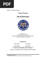 Fyp Project Proposal Template 2016