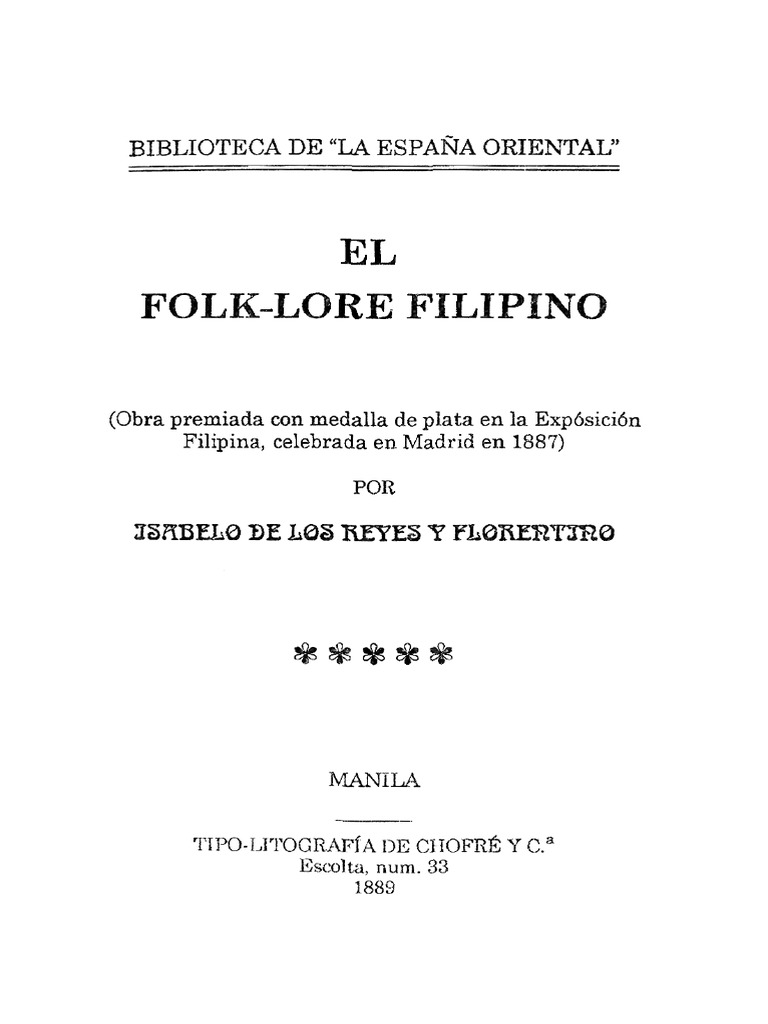 El Folk Lore Filipino PDF PDF Antropología Sirena