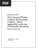 Download The Concept of Primary Evidence and Secondary Evidence wrt Electronic Documents by shaishirdivatia SN358683213 doc pdf