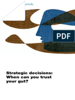 Strategic Decisions When Can You Trust Your Gut