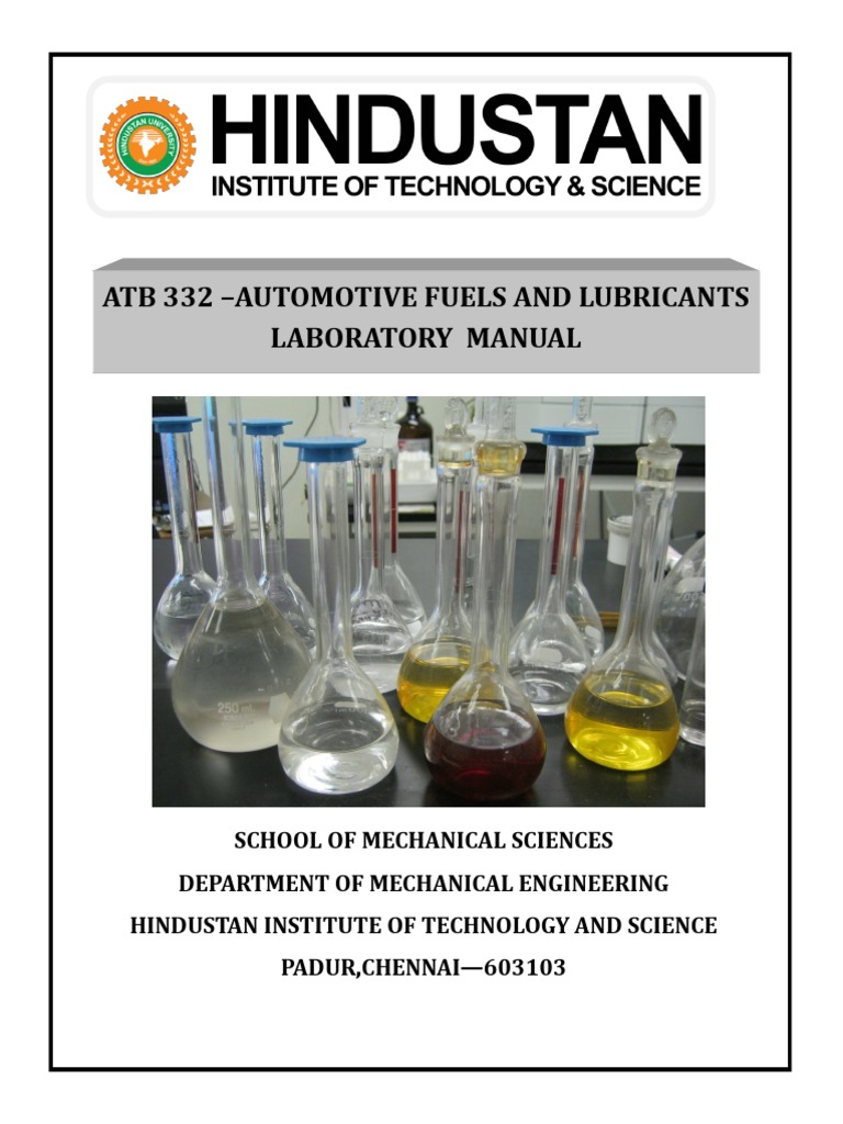 Atb 332 Automotive Fuels and Lubricants Laboratory Manual PDF