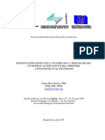 Enfoque Estratégico de La Tutoría de Tesis de Grado