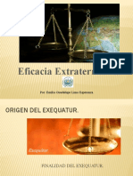 Eficacia Extraterritorial (Exequatur)