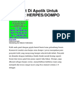 Info Obat Di Apotik Untuk Penyakit HERPES