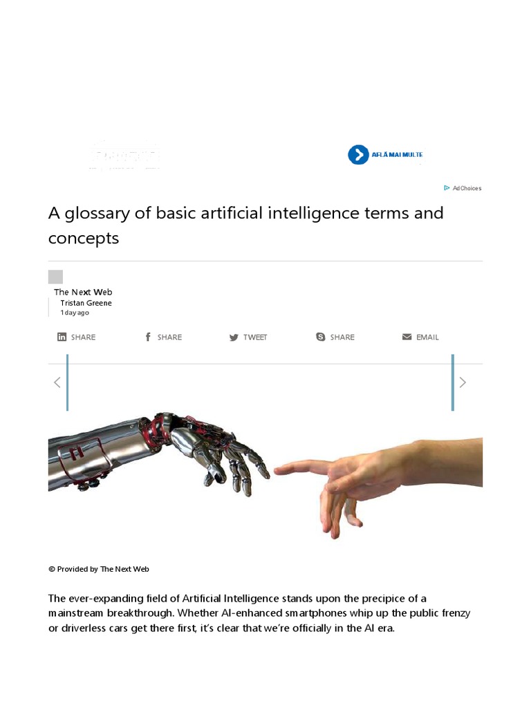 A Glossary of Basic Artificial Intelligence Terms and Concepts PDF