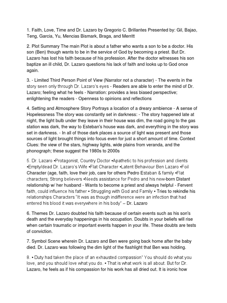 Faith, love, time and dr lazaro foreshadowing picture