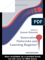 James Simme Innovation Networks and Learning Regions - Regions, Cities & Public Policy