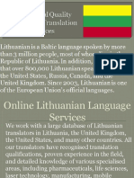 Exceptional Quality Lithuanian Translation Services