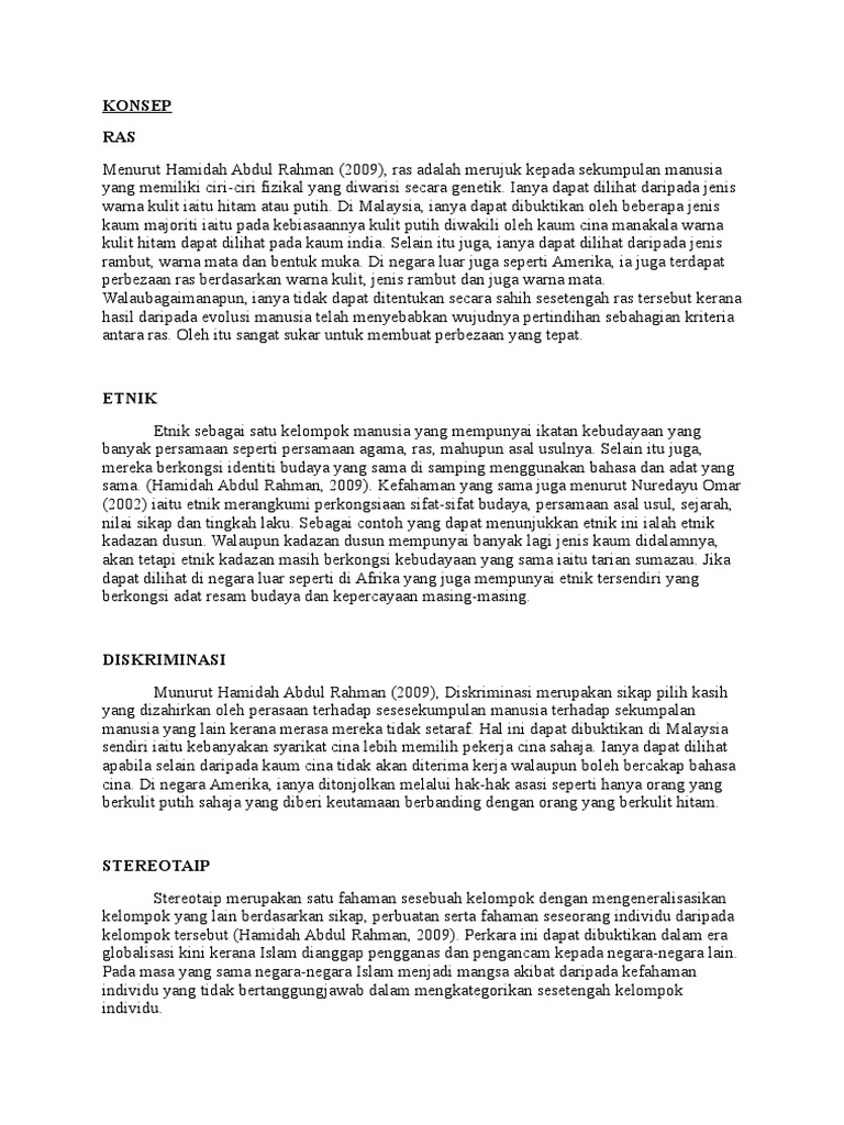 Konsep Ras Etnik | PDF