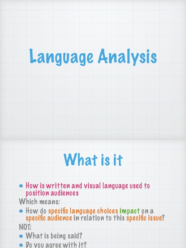 Language analysis sample response image