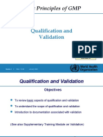 Basic Principles of GMP: Qualification and Validation