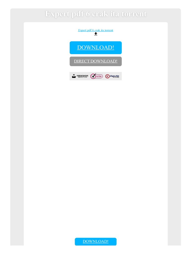 Expert PDF 6 Crak Ita Torrent | PDF | Portable Document Format.