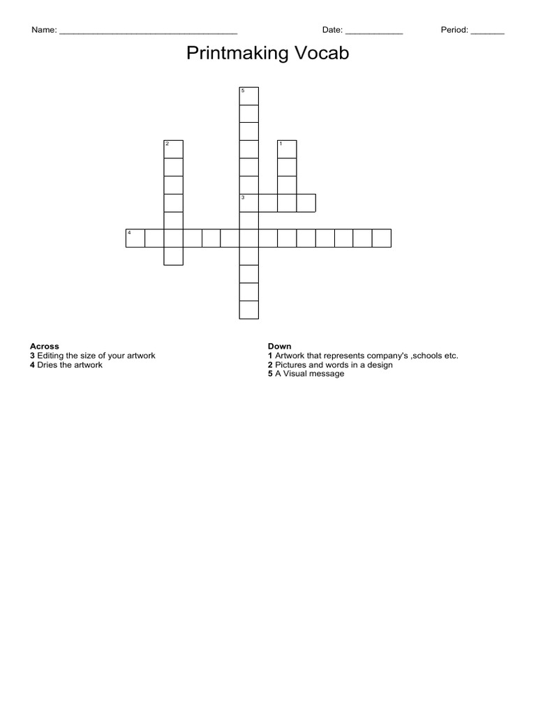 Printmaking Vocab PDF